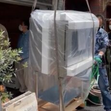 東京都中央区築地にある洋菓子店にオーブンの入替作業を行いました。